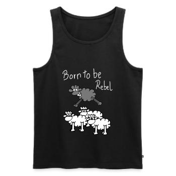 rebel sheep - Men's Premium Organic Tank Top - black - Front - AI Model Male 178 light (178cm)
