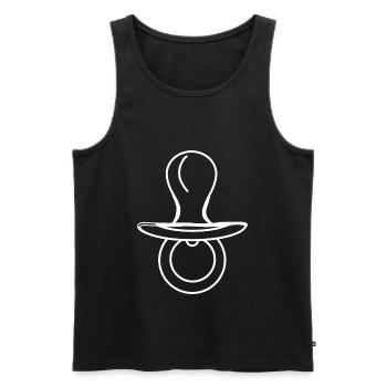 Sucettes bébé bébé cadeau Grossesse - Débardeur bio Premium Homme - noir - Devant - Michal (187cm)