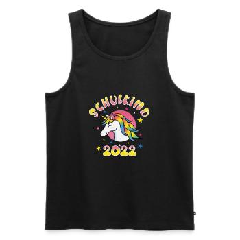 Drôle d’écolier 2022 Unicorn School Gift - Débardeur bio Premium Homme - noir - Devant - Michal (187cm)