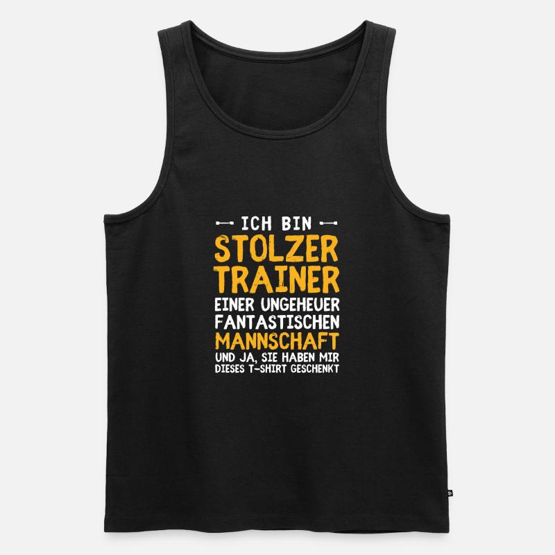 Stolzer Trainer - Männer Premium Bio Tank Top - Schwarz