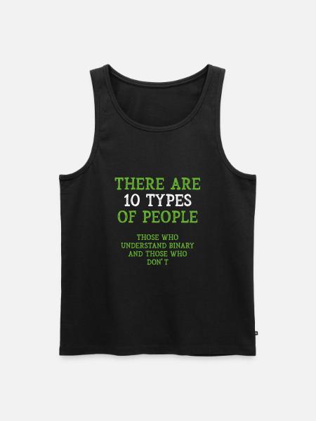 Binære typer - Herre Premium økologisk tanktop - sort