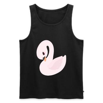 cygne - Débardeur bio Premium Homme - noir - Devant - Michal (187cm)