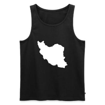 Iran - Men's Premium Organic Tank Top - black - Front - AI Model Male 178 light (178cm)
