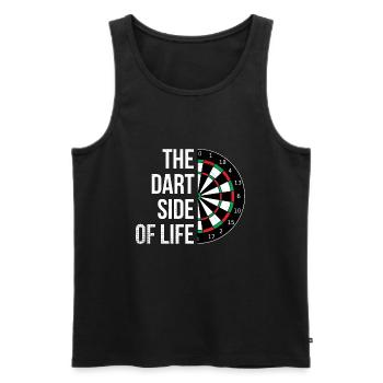 Fléchettes The Dart side of Life Fléchettes Dartboard - Débardeur bio Premium Homme - noir - Devant - Michal (187cm)
