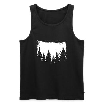 Wald - Bio Baumwolle T-Shirt Natur - Men's Premium Organic Tank Top - black - Front - AI Model Male 178 light (178cm)