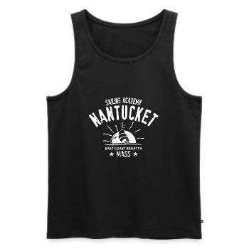 Nantucket sailing academy - Débardeur bio Premium Homme - noir - Devant - Michal (187cm)