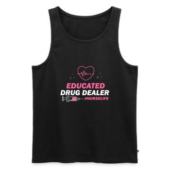 Nurse Life, Krankenschwester, Pflegekraft - Männer Premium Bio Tank Top - Schwarz - Vorne - Michal (187cm)