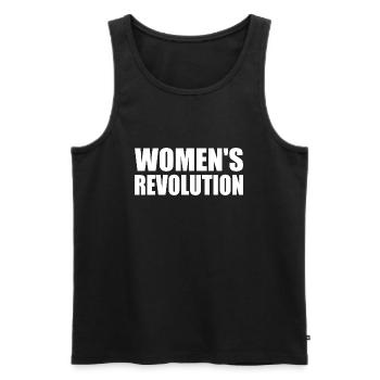 Womens revolution - Männer Premium Bio Tank Top - Schwarz - Vorne - AI Model Male 178 light (178cm)