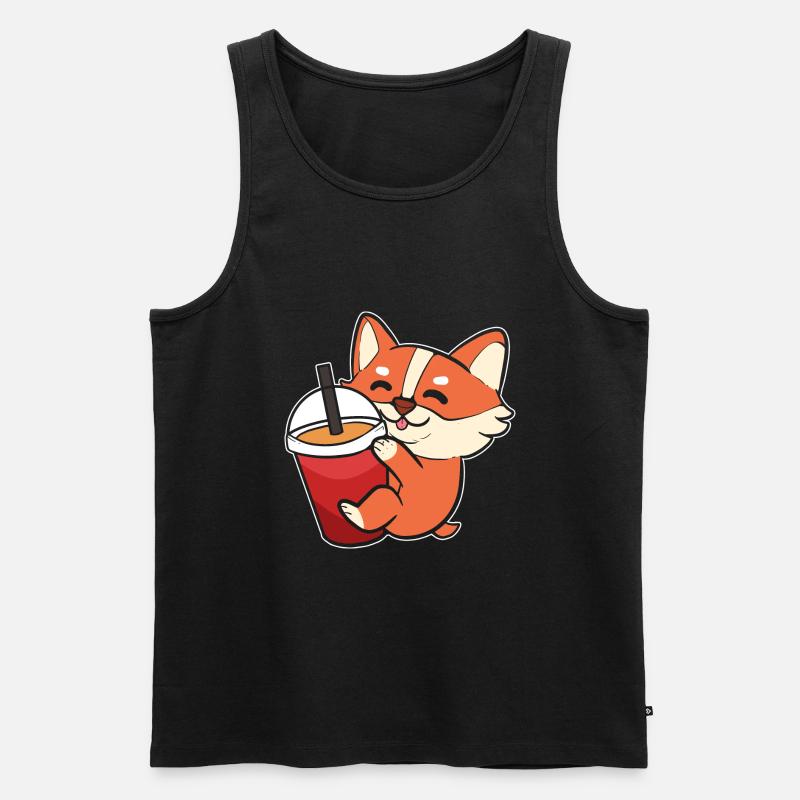 Corgi - Männer Premium Bio Tank Top - Schwarz
