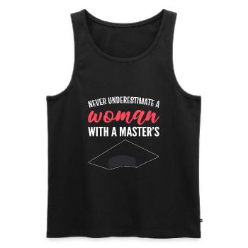 Master's Degree Graduation Ceremony - Men's Premium Organic Tank Top - black - Front - AI Model Male 178 light (178cm)