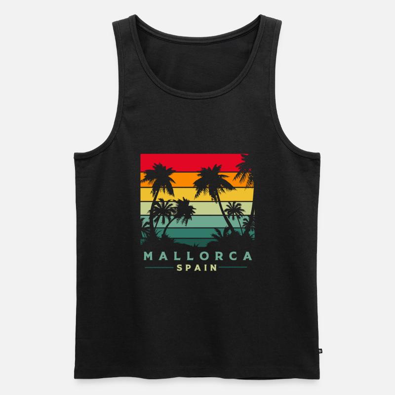 Spanisch Malle Mallorca - Männer Premium Bio Tank Top - Schwarz