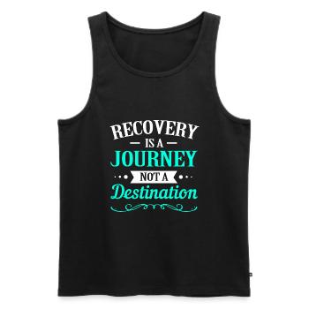 Drug-free addiction addicted - Men's Premium Organic Tank Top - black - Front - AI Model Male 178 light (178cm)