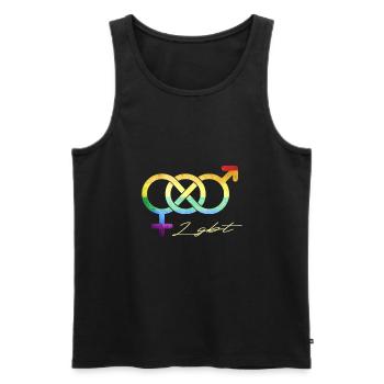 LGBT - Men's Premium Organic Tank Top - black - Front - Michal (187cm)
