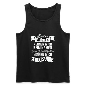 Opa Spruch Großvater Großpapa Bester Opa Geschenke - Männer Premium Bio Tank Top - Schwarz - Vorne - AI Model Male 178 light (178cm)