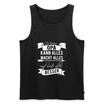 Opa Großvater Großpapa Senior Geschenk Geburtstag - Männer Premium Bio Tank Top - Schwarz - Vorne - AI Model Male 178 light (178cm)