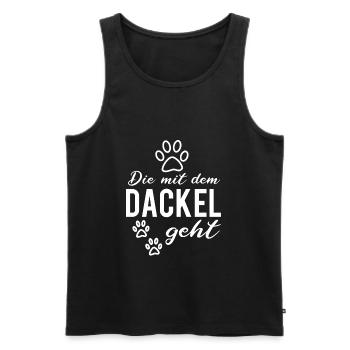Dackel Teckel Dachshund Hundehalter Hund Geschenk - Männer Premium Bio Tank Top - Schwarz - Vorne - Michal (187cm)