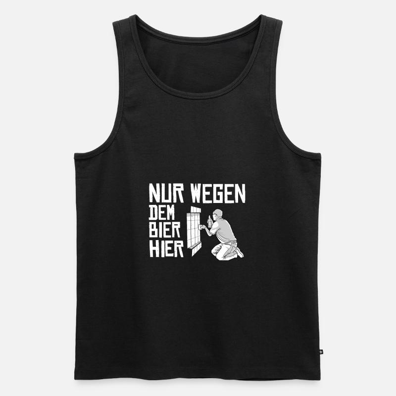 Fliesenleger - Männer Premium Bio Tank Top - Schwarz