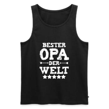Beste Opa Der Welt - Männer Premium Bio Tank Top - Schwarz - Vorne - AI Model Male 178 light (178cm)