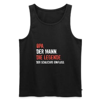 Lustiges Opa Sprüche Geschenk - Männer Premium Bio Tank Top - Schwarz - Vorne - Michal (187cm)