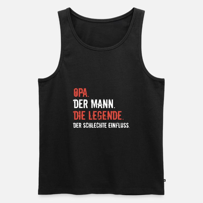 Lustiges Opa Sprüche Geschenk - Männer Premium Bio Tank Top - Schwarz