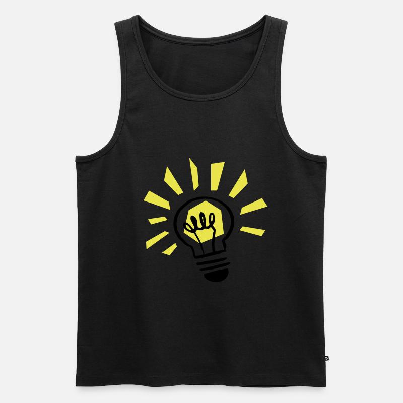 Glühbirne leuchtend / light bulb shining - Männer Premium Bio Tank Top - undefined