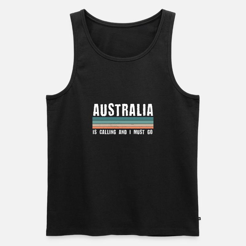 Australien - Männer Premium Bio Tank Top - Schwarz