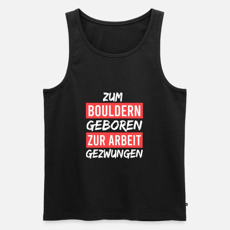 Bouldern - Männer Premium Bio Tank Top - Schwarz