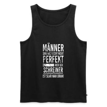 Schreiner - Männer Premium Bio Tank Top - Schwarz - Vorne - Michal (187cm)