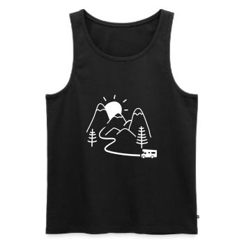Wohnmobil - Männer Premium Bio Tank Top - Schwarz - Vorne - Michal (187cm)