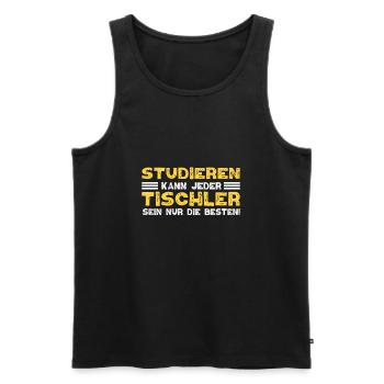 Tischler - Männer Premium Bio Tank Top - Schwarz - Vorne - AI Model Male 178 light (178cm)