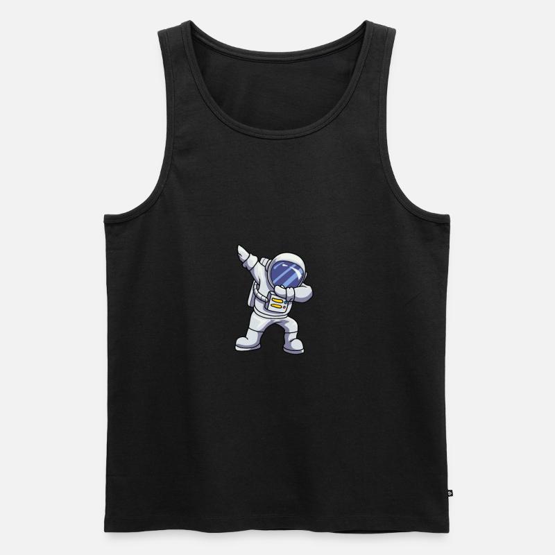 Astronaut - Männer Premium Bio Tank Top - Schwarz