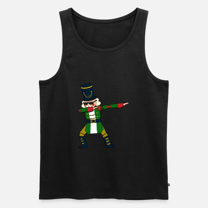Dabbing Nussknacker Figur Weihnachtspullover - Männer Premium Bio Tank Top - Schwarz