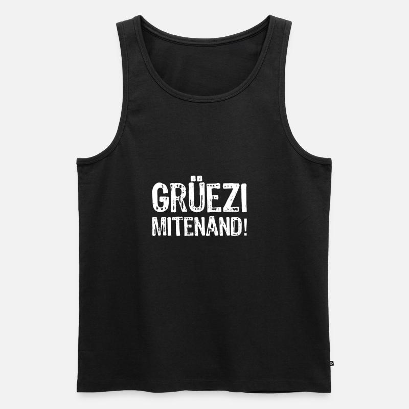 schweizerdeutsch - Männer Premium Bio Tank Top - Schwarz