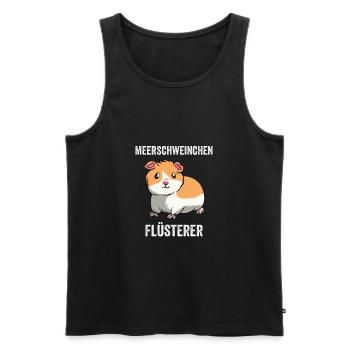 Meerschweinchen - Männer Premium Bio Tank Top - Schwarz - Vorne - Michal (187cm)