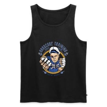 Puncher Brotherhood1887 - Männer Premium Bio Tank Top - Schwarz - Vorne - Michal (187cm)