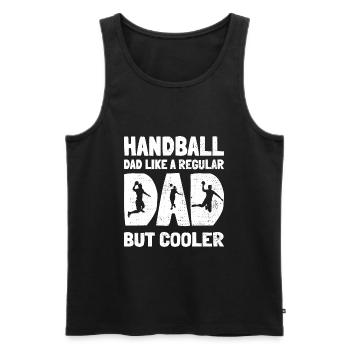 Handball Papa Régulier Papa mais Plus cool Pallamano - Débardeur bio Premium Homme - noir - Devant - AI Model Male 178 light (178cm)