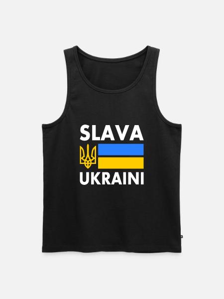 Slava ukraini - Men's Premium Organic Tank Top - black