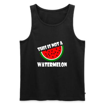 THIS IS NOT A WATERMELON - Männer Premium Bio Tank Top - Schwarz - Vorne - AI Model Male 178 light (178cm)