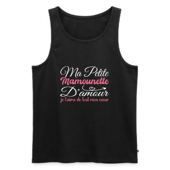 Mamounette gift of love, mommy I love you - Men's Premium Organic Tank Top - black - Front - AI Model Male 178 light (178cm)