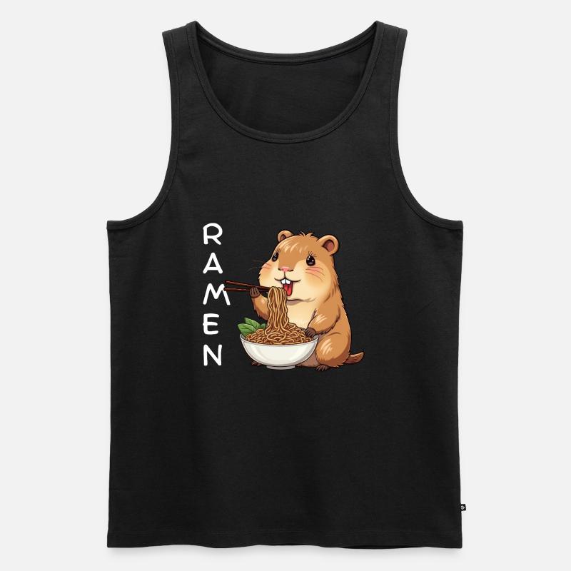 Ramen Capybara - Männer Premium Bio Tank Top - Schwarz