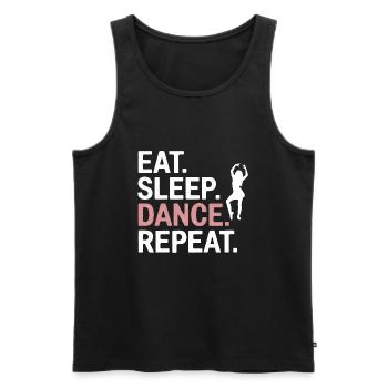 Eat Sleep Dance Repeat - Männer Premium Bio Tank Top - Schwarz - Vorne - Michal (187cm)