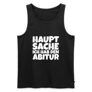 Hauptsache ich hab den Abitur - Männer Premium Bio Tank Top - Schwarz - Vorne - AI Model Male 178 light (178cm)