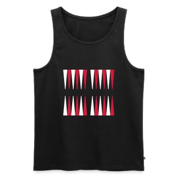 Backgammon - Männer Premium Bio Tank Top - Schwarz - Vorne - AI Model Male 178 light (178cm)