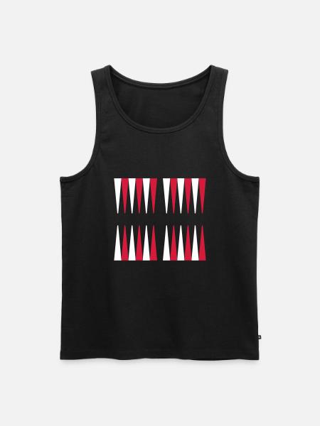 Backgammon - Männer Premium Bio Tank Top - Schwarz