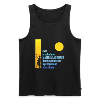 Stolzer Maler Spruch für Maler und Lackierer - Männer Premium Bio Tank Top - Schwarz - Vorne - AI Model Male 178 light (178cm)