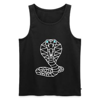 Snake Geometric Line - Men's Premium Organic Tank Top - black - Front - AI Model Male 178 light (178cm)