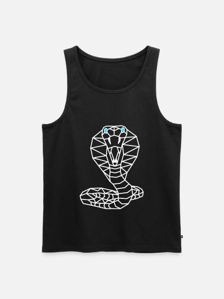 Snake Geometric Line - Men's Premium Organic Tank Top - black