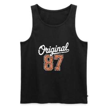 Original 87 - 38 ans Anniversaire - Débardeur bio Premium Homme - noir - Devant - AI Model Male 178 light (178cm)