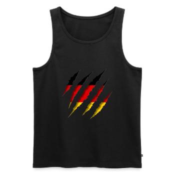 RISSE DEUTSCHLAND FLAG - Men's Premium Organic Tank Top - black - Front - Michal (187cm)