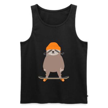 Skate skate skate skateboard Halfpipe - Débardeur bio Premium Homme - noir - Devant - Michal (187cm)